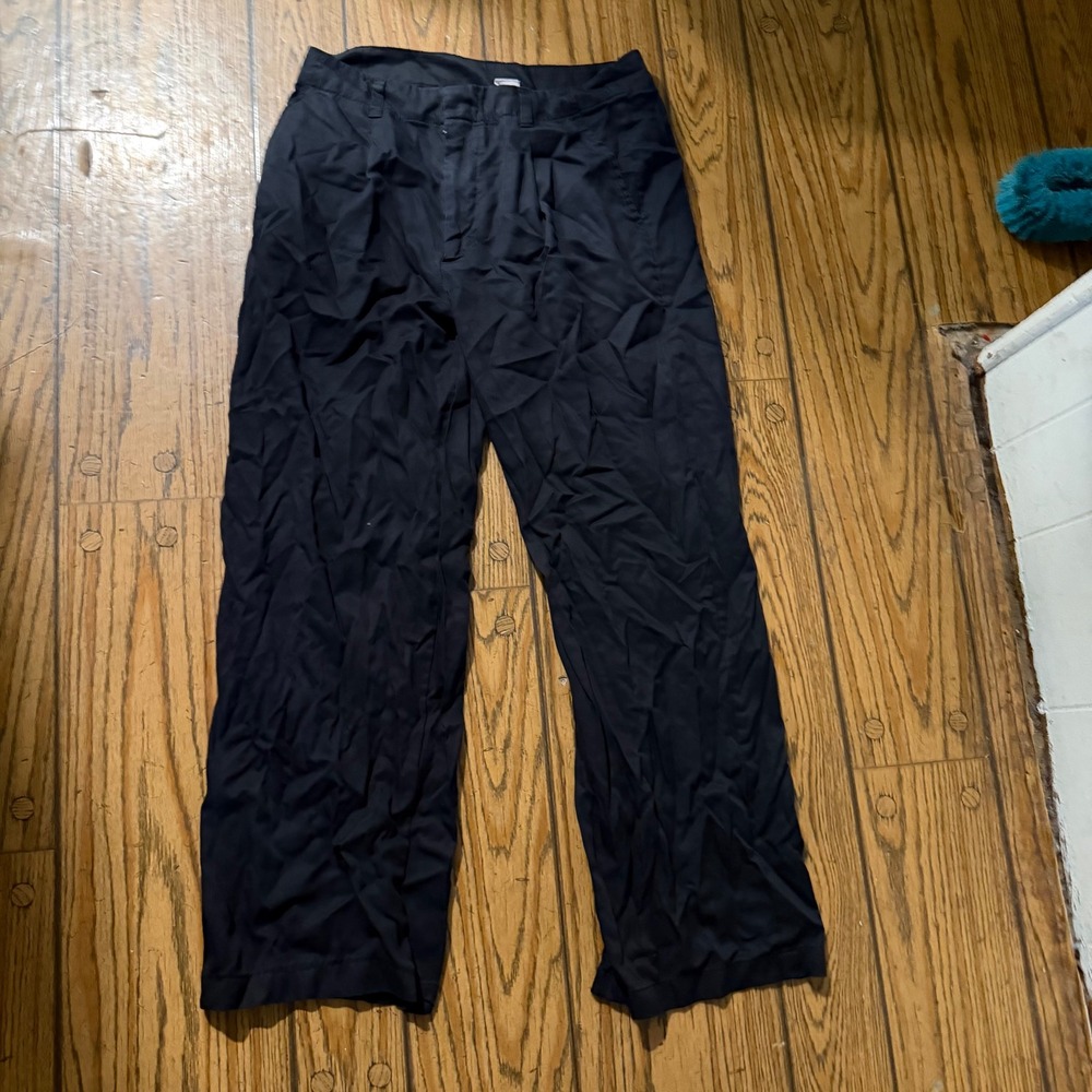 GAP Wide Leg Trousers 10 Black 100% Lyocell Soft Relaxed Workwear Pants